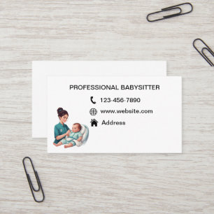 carte de visite de baby-sitter