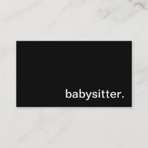 Carte de visite de babysitter