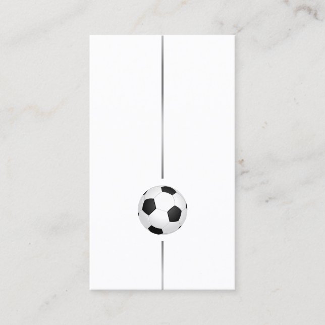 Carte de visite de balle de football minimaliste (Devant)