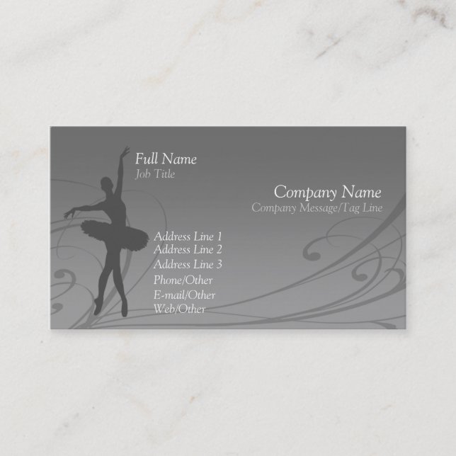 Carte de visite de ballet (Devant)