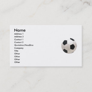 Carte de visite de ballon de football