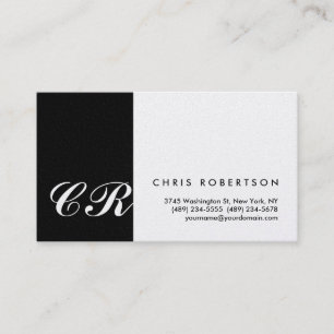 Carte de visite de bande de charme Monogramme