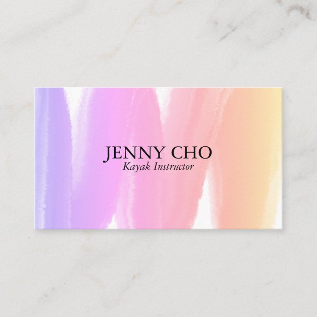 Carte de visite de bande de peinture rose sunrise (Devant)