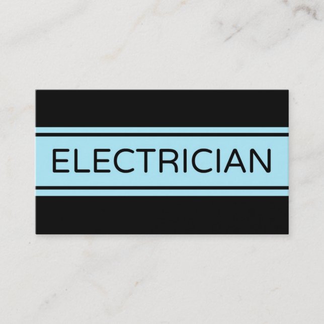 Carte de visite de bande d'électricien (Devant)