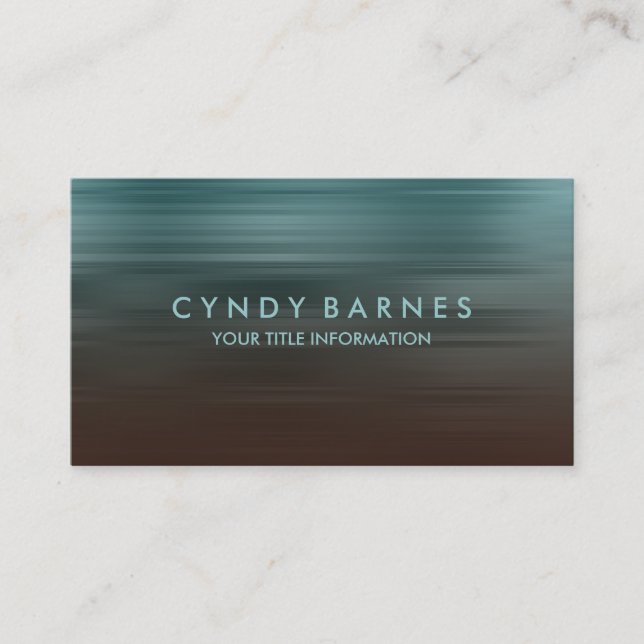 Carte de visite de bande turquoise et Brown (Devant)