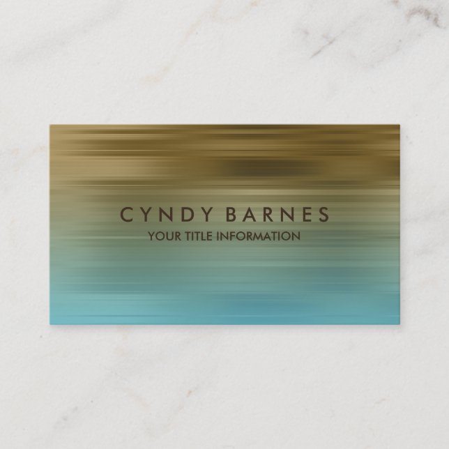 Carte de visite de bande Turquoise et Gold (Devant)