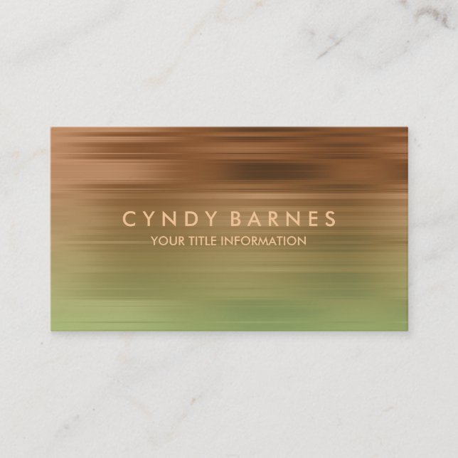 Carte de visite de bande vert et cuivre (Devant)