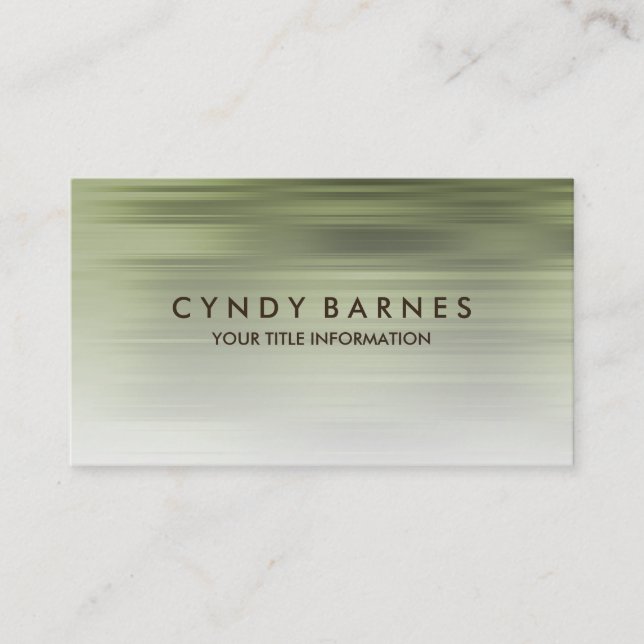 Carte de visite de bande verte (Devant)
