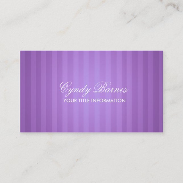 Carte de visite de bande violet (Devant)