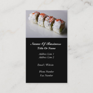 Carte de visite de bar à sushis