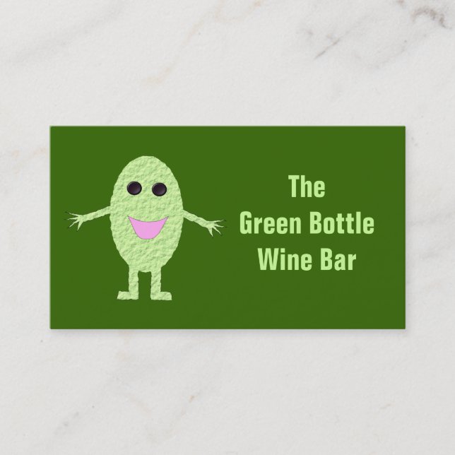 Carte de visite de bar à vin personnalisable (Devant)