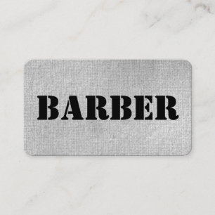 Carte de visite de barber gris urbain