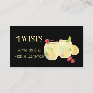 Carte de visite de barman de boissons mélangées fe