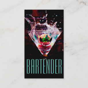 Carte de visite de barman de vie nocturne