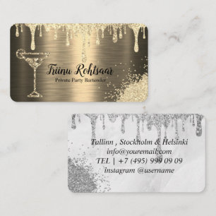 Carte de visite de barman pour soirées privées en 