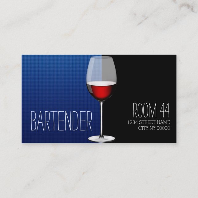 Carte de visite de barman professionnel (Devant)