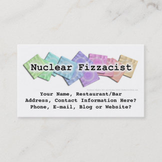 Carte de visite de barre - Fizzacist nucléaire