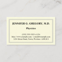 Carte de visite de base de médecin