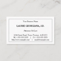 Carte de visite de base, minimaliste