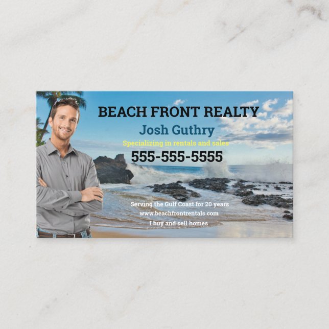 Carte de visite de Beach Realtor (Devant)