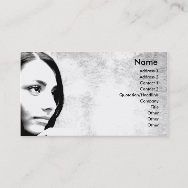 Carte de visite de beauté (Devant)