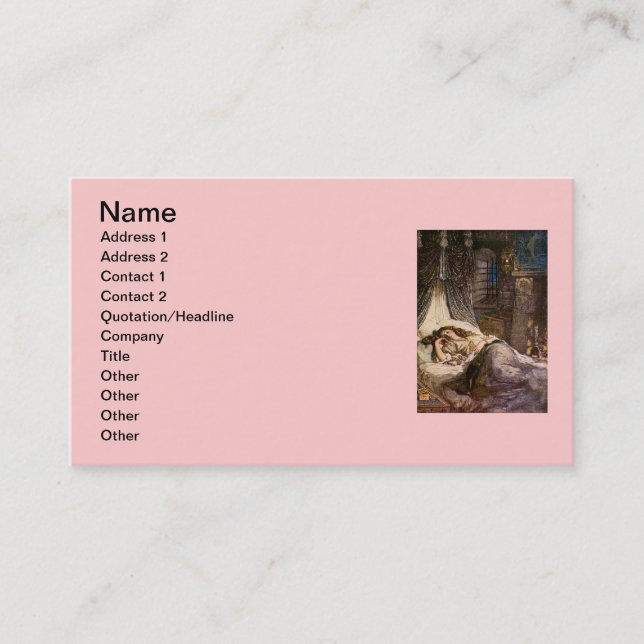 Carte de visite de beauté dormant (Devant)