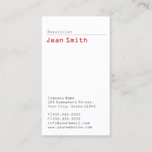 Carte de visite de beauté minimaliste de Grey Chev