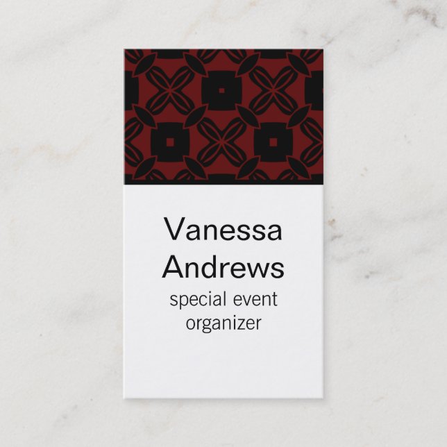 Carte de visite de beauté sans effort, Rouge (Devant)