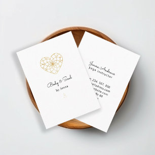 Carte de visite de bien-être Heart Mandala Yoga M