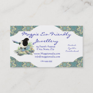 Carte de visite de bijoux Magpie écologique