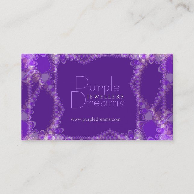 Carte de visite de bijoux Purple Dreams (Devant)