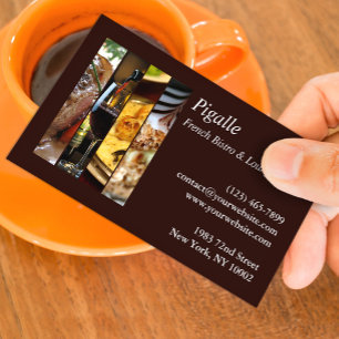Carte de visite de bistrot français