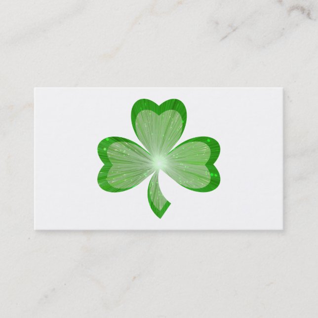 Carte de visite de blanc de shamrock (Devant)