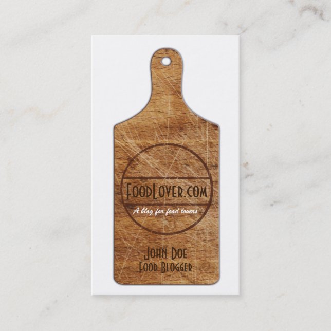 Carte de visite de blog de nourriture (Devant)