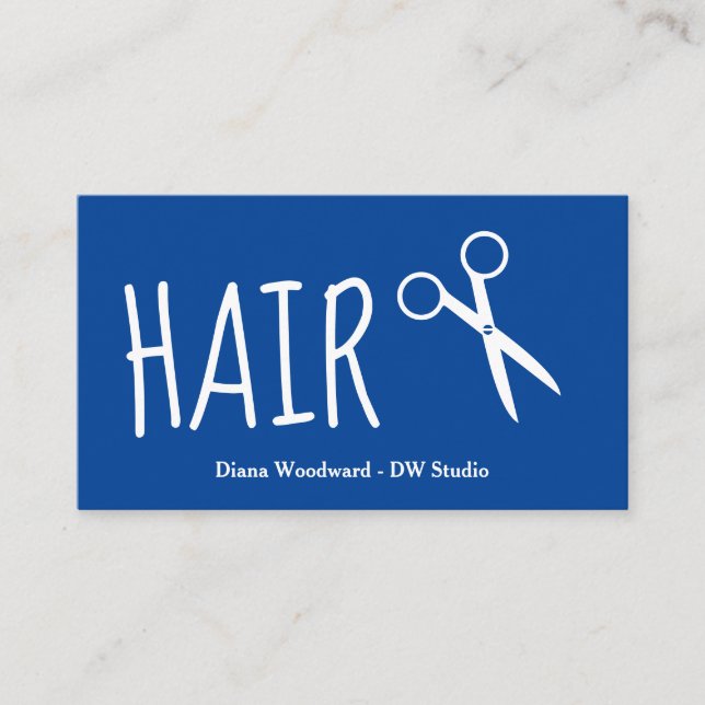 Carte de visite de Blue Hairdressers (Devant)