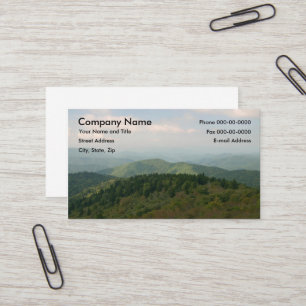 Carte de visite de Blue Ridge Mountains