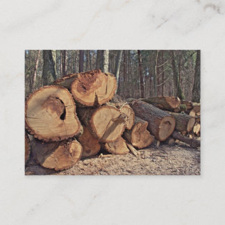 Carte de visite de bois de construction