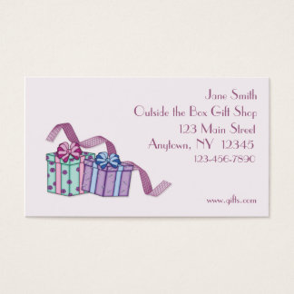 Carte de visite de boîte-cadeau