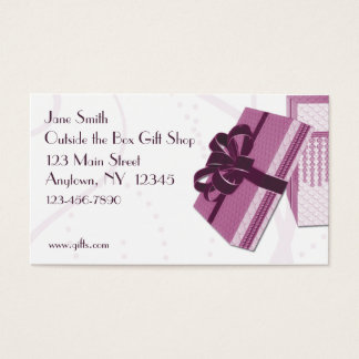 Carte de visite de boîte cadeau