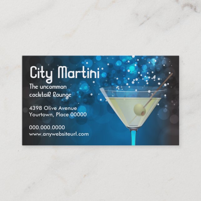 Carte de visite de Bokeh Martini (Devant)