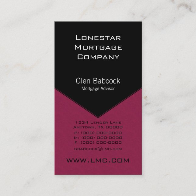 Carte de visite de bord exécutif, Azalea (Devant)