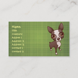 Carte de visite de Boston Terrier
