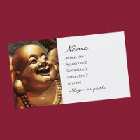 Carte de visite de Bouddha riant
