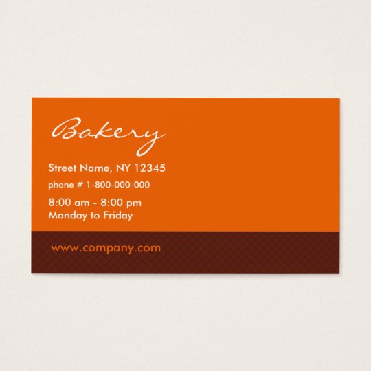 Carte de visite de boulangerie