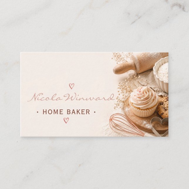 Carte de visite de boulangerie à domicile (Devant)