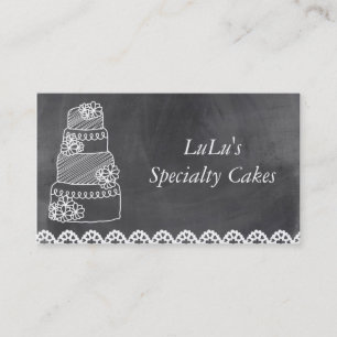 Carte de visite de boulangerie Chalkboard avec gâ