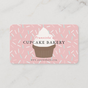 Carte de visite de boulangerie Cupcake