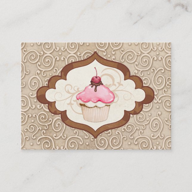 Carte de visite de boulangerie Cupcake - SRF (Devant)