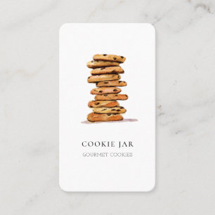 Carte de visite de boulangerie de biscuits à l'aqu