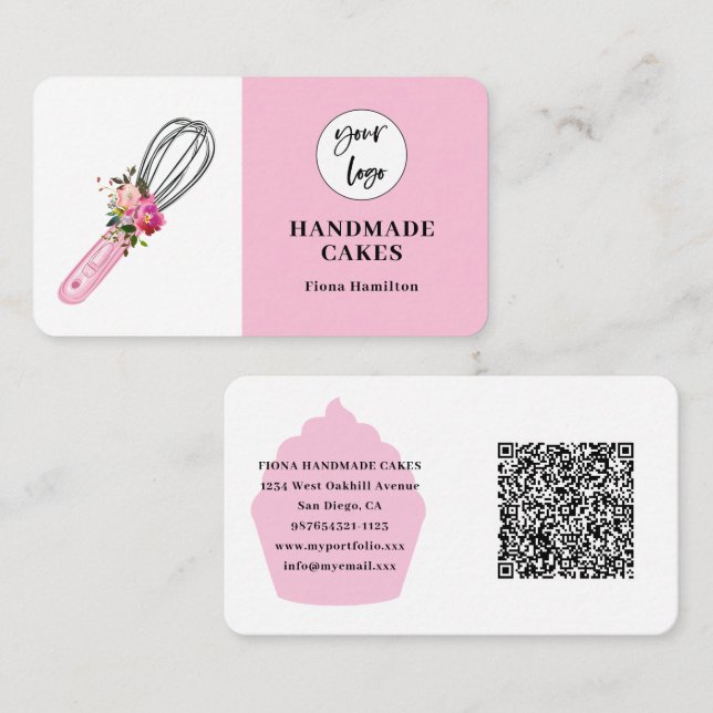 Carte de visite de boulangerie de chef pâtissier e (Devant / Derrière)